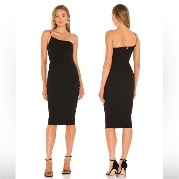 Nookie Lust one shoulder midi dress black NEW - Picture 15 of 16